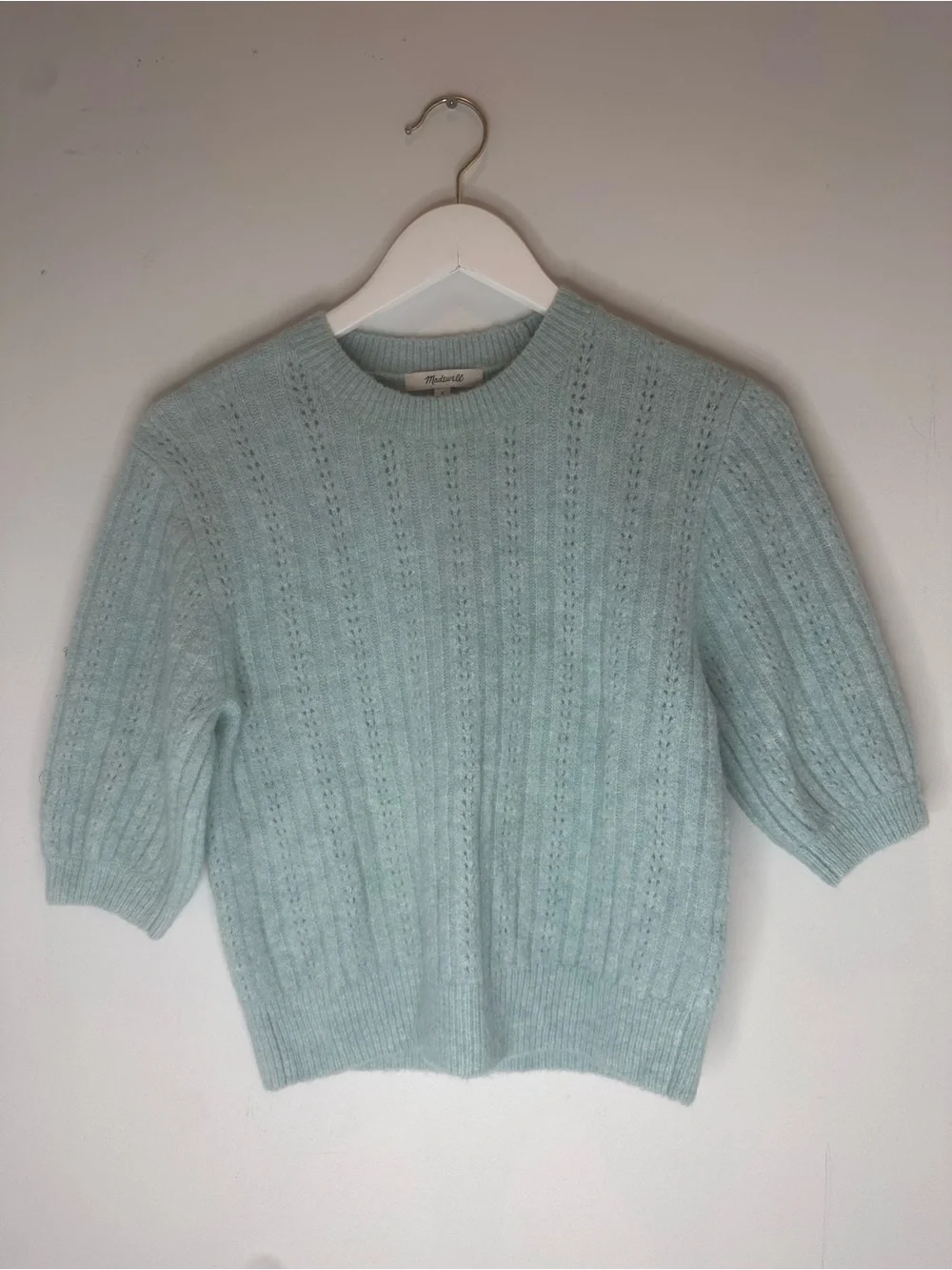 Madewell CloudSoft Short Sleeve Sweater size small